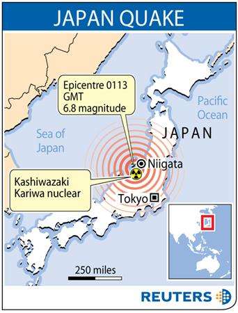 A 6.8 magnitude earthquake